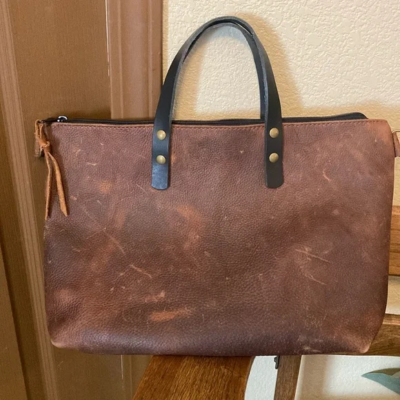 T BAR LEATHER CO Computer Tote Bag NWOT